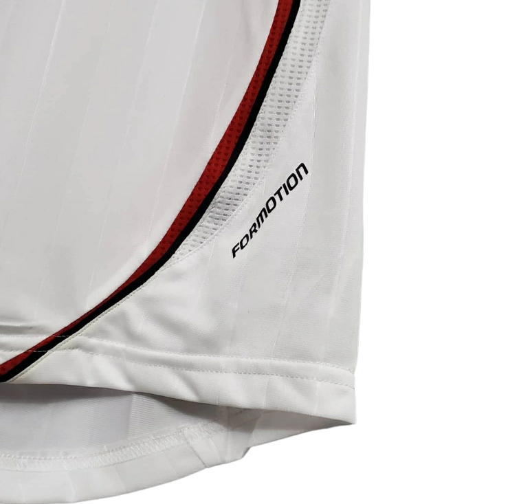 CAMISA RETRÔ AC MILAN 06/07 - TORCEDOR - ADIDAS - BRANCO COM DETALHES EM VERMELHO - MASCULINO