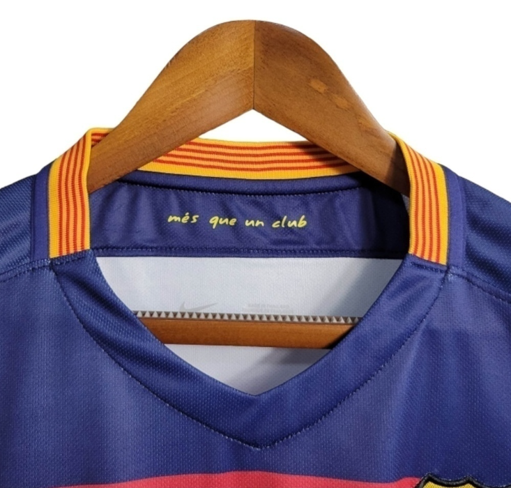 CAMISA RETRÔ BARCELONA I 15/16 - TORCEDOR - NIKE - AZUL E VERMELHO - MASCULINO