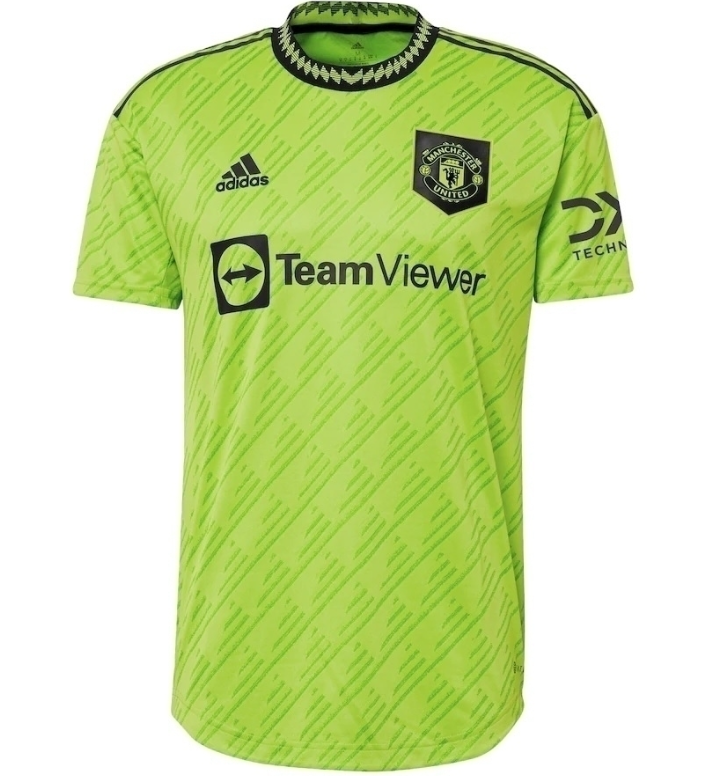 CAMISA MANCHESTER UNITED 22/23 - VERDE LIMÃO - ADIDAS - TORCEDOR - MASCULINO