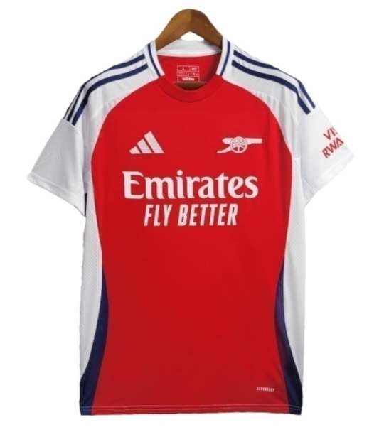 CAMISA ARSENAL I 24/25 - BRANCO COM DETALHES EM AZUL E VERMELHO - ADIDAS - TORCEDOR - MASCULINO