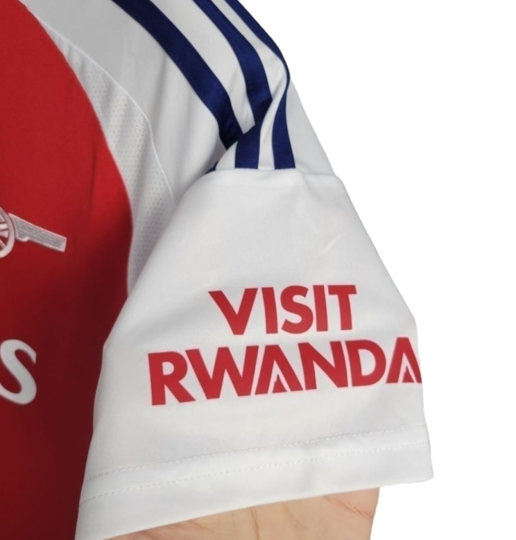 CAMISA ARSENAL I 24/25 - BRANCO COM DETALHES EM AZUL E VERMELHO - ADIDAS - TORCEDOR - MASCULINO