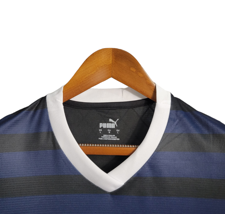 CAMISA AL-HILAL III 23/24 - AZUL COM DETALHES EM PRETO E BRANCO - PUMA - TORCEDOR - MASCULINO