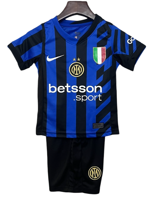 KIT INFANTIL INTER DE MILÃO I 24/25 - AZUL E PRETO - NIKE - UNISSEX